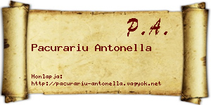 Pacurariu Antonella névjegykártya